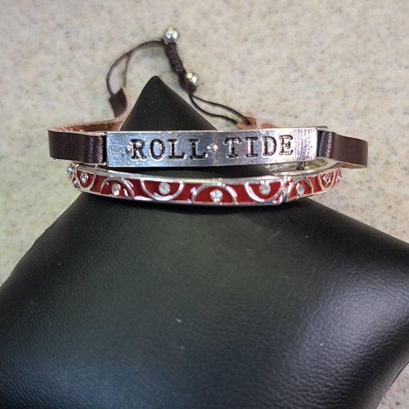 ALABAMA FANS 2 Bracelets Roll Tide. Red/ Brown - Picture 3 of 6